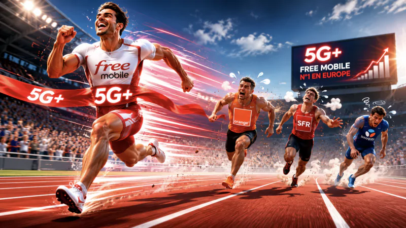 5G+ : Free Mobile sur le toit de l’Europe, Orange, SFR et Bouygues Telecom relégués loin derrière