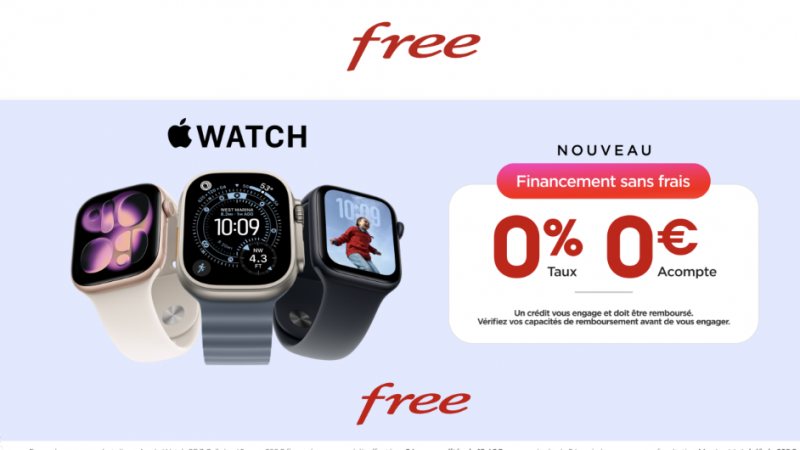 Free Mobile lance le paiement en 24 fois sans frais pour l’Apple Watch à destination de ses abonnés