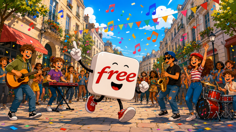 Free lance une offre spéciale fête de la musique avec une enceinte offerte