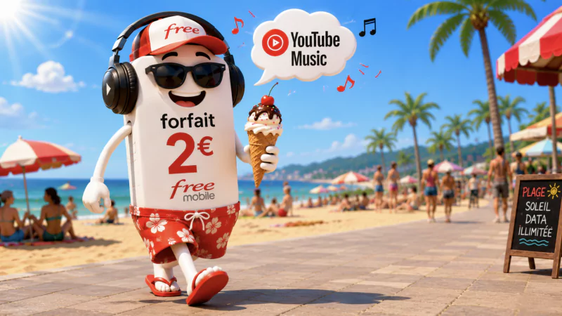 Free Mobile crée un combo inédit : un forfait mobile avec YouTube Premium et Music pour moins de 12 €