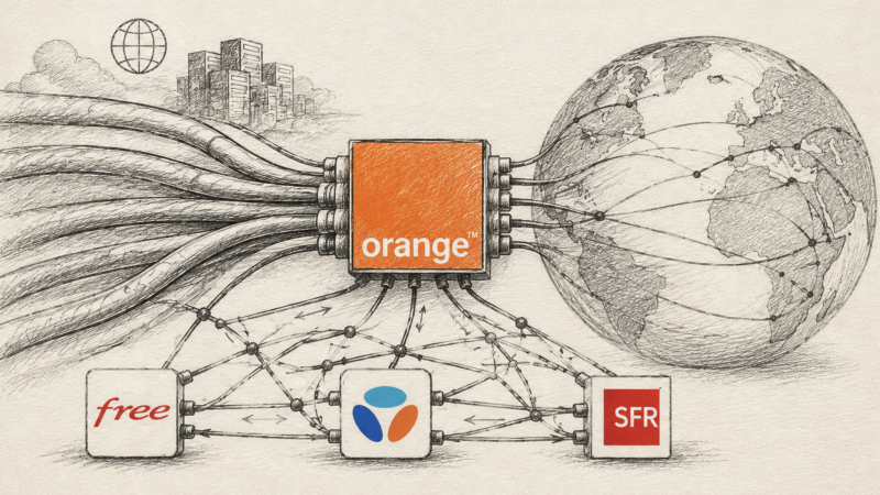 Orange utilise davantage le transit Internet que Free, Bouygues Telecom et SFR, mais pourquoi ?