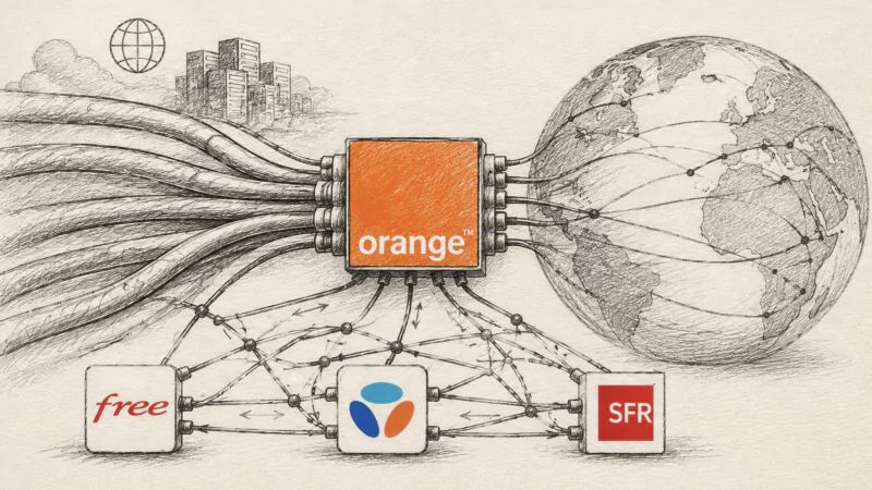 Orange utilise davantage le transit Internet que Free, Bouygues Telecom et SFR, mais pourquoi ?