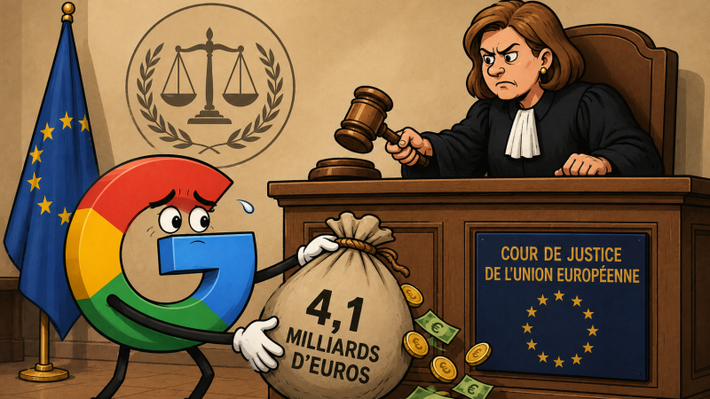 Coup dur pour Google : son amende record de 4,1 milliards d’euros est définitivement validée