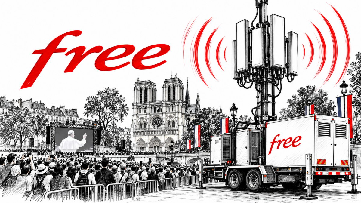 Free muscle son réseau mobile pour la venue du Pape en France