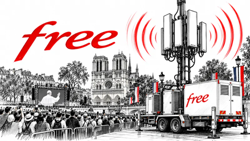 Free muscle son réseau mobile pour la venue du Pape en France