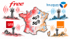 Free n°1 sur la couverture de la population en 4G et 5G, Bouygues Telecom et SFR dominent sur le territoire, Orange en retrait
