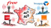 Free n°1 sur la couverture de la population en 4G et 5G, Bouygues Telecom et SFR dominent sur le territoire, Orange en retrait