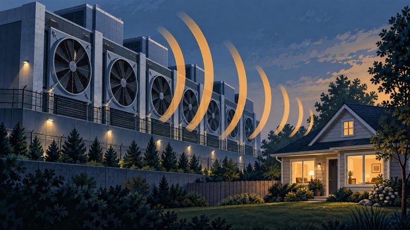 Un datacenter s’installe près de chez eux et les habitants découvrent un bruit d’avion au décollage